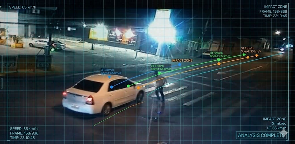 Vídeo de Acidente: Como a Perícia calcula velocidade pelas câmeras?