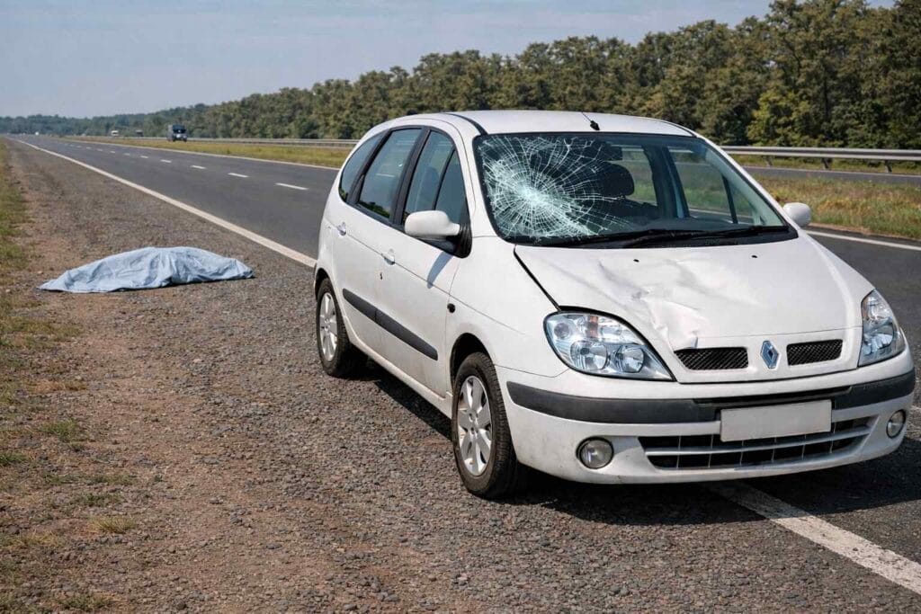 Perícia em atropelamento com análise de danos em para-brisas em rodovia de Lajeado RS.